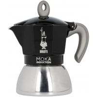 Bialetti Moka Induction Black mokabryggare, 4 koppar