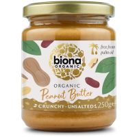 Biona Peanut Butter Crunchy suolaton maapähkinävoi 250 g