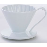 CAFEC Arita Ware Flower Dripper 1 kuppi, valkoinen