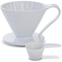 CAFEC Arita Ware Flower Dripper 4 kuppia, valkoinen