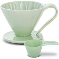 CAFEC Arita Ware Flower Dripper 4 kuppia, vihreä