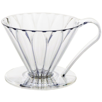 CAFEC Tritan Cone Shaped Flower Dripper -suodatinsuppilo 4 kuppia, kirkas