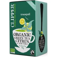 Clipper Organic Green Tea Citrus & Aloe Vera 20 teepussia