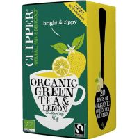 Clipper Organic Green Tea & Lemon 20 teepussia