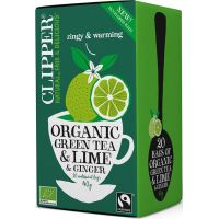 Clipper Organic Green Tea & Lime & Ginger 20 teepussia