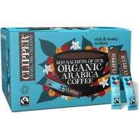 Clipper Fairtrade Organic Arabica Instant Coffee, 200 portionspåsar