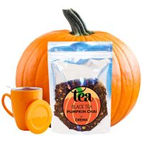Crema Black Tea Pumpkin Chai 125 g + Shamila teemuki, oranssi 350 ml