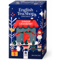 English Tea Shop Organic Black Tea Ginger Cranberry, 20 teepussia