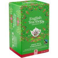 English Tea Shop Organic Green Tea & Pomegranate, 20 teepussia