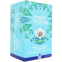 English Tea Shop Organic White Tea Blueberry & Elderflower, 20 teepussia