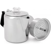 GSI Outdoors Glacier Stainless Percolator With Silicon Handle, 6 kuppia