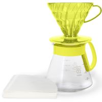 Hario V60 Dripper & Server Set -kahvisetti koko 02, Sunflower Yellow