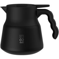 Hario V60 Insulated Stainless Steel Server PLUS koko 02 600 ml, musta