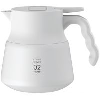 Hario V60 Insulated Stainless Steel Server PLUS koko 02 600 ml, valkoinen