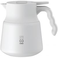 Hario V60 Insulated Stainless Steel Server PLUS koko 03 800 ml, valkoinen