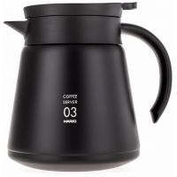 Hario V60 Insulated Stainless Steel Server koko 03 800 ml, musta
