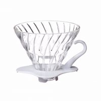 Hario V60 Glass Coffee Dripper koko 01, valkoinen
