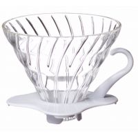Hario V60 Glass Coffee Dripper koko 02, valkoinen