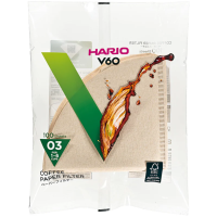 Hario V60 Misarashi ruskea suodatinpaperi koko 03, 100 kpl