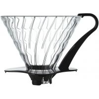 Hario V60 Glass Coffee Dripper koko 03, musta