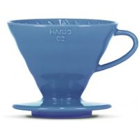 Hario V60 Dripper storlek 02 filterhållare i porslin, blåturkos