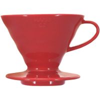 Hario V60 Dripper koko 02 keraaminen suodatinsuppilo, punainen