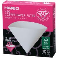 Hario V60 Size 01 Coffee Paper Filters 40 pcs Box
