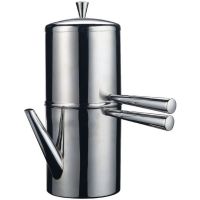 ILSA Caffettiera Neapolitan Cuccumella Steel Coffee Maker, 3 Cups