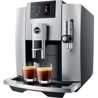 Jura E8 (EB) Fully Automatic Coffee Machine, Moonlight Silver