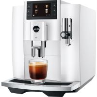Jura E8 (EC) Fully Automatic Coffee Machine, Piano White