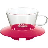 Kalita Wave #155 Glass Dripper lasinen suodatinsuppilo, pinkki