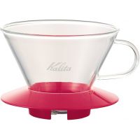 Kalita Wave #185 Glass Dripper lasinen suodatinsuppilo, pinkki