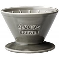 Kinto SCS Brewer keraaminen suodatinsuppilo 4 kuppia, harmaa