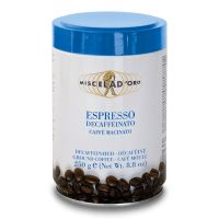 Miscela d'Oro Espresso Decaffeinato jauhettu kofeiiniton kahvi 250 g purkki