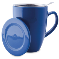 Shamila temugg med lock & tesil 350 ml, mörkblå
