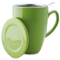 Shamila temugg med lock & tesil 350 ml, grön