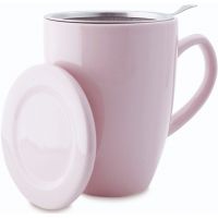 Shamila temugg med lock & tesil 350 ml, rosa