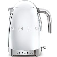 Smeg KLF04SSEU elektrisk vattenkokare med temperaturreglering 1,7 l, krom