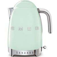 Smeg KLF04PGEU elektrisk vattenkokare med temperaturreglering 1,7 l, pastellgrön