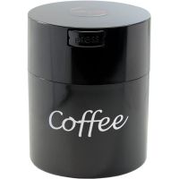 TightVac CoffeeVac förvaringsburk 250 g, svart med text