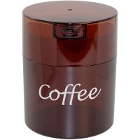 TightVac CoffeeVac förvaringsburk 250 g, brun med text