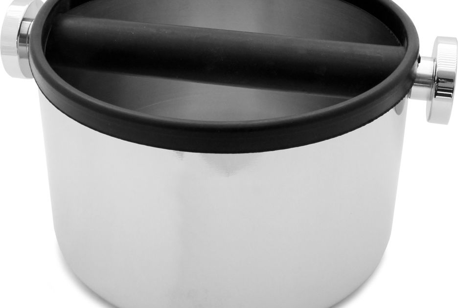 Motta teräksinen knock box, 165 mm Crema