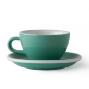 Acme Medium Cappuccino kuppi 190 ml + lautanen 14 cm, Feijoa Green