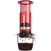 AeroPress Clear Coffee Maker, Red