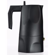 Alessi Ossidiana MT18 Stovetop Espresso Coffee Maker 3 Cups, Black