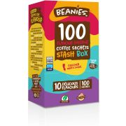 Beanies Mixed Stash Box Flavoured Instant Coffee, 100 Sachets