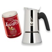 Bialetti Venus 4 kupin mokkapannu + Lucaffé Classic 250 g jauhettu kahvi