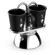 Bialetti Mini Express Induction 2 kupin mutteripannu + 2 kuppia, musta