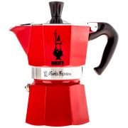 Bialetti Moka Express Stovetop Espresso Maker 3 Cups, Red