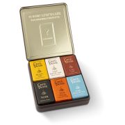 Café-Tasse lajitelma 18 mini-suklaalevyä, metallirasia 162 g
